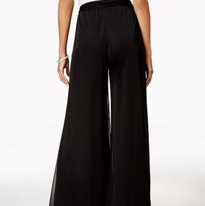 Alex Evenings
Mesh-Overlay Wide-Leg Pants